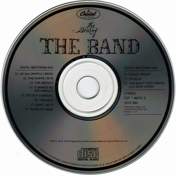 The Band : The Best Of The Band (CD, Comp)