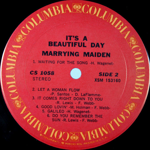 It's A Beautiful Day : Marrying Maiden (LP, Album, RE, Ter)