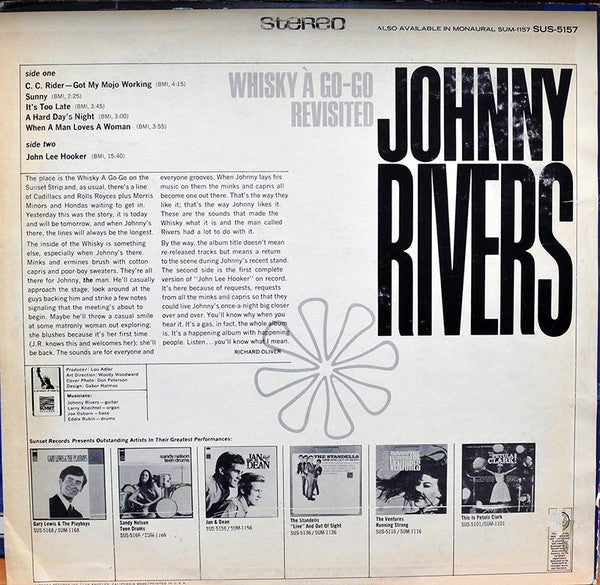 Johnny Rivers : Whisky À Go-Go Revisited (LP, Album, Styrene, She)