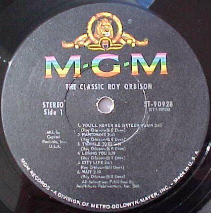 Roy Orbison : The Classic Roy Orbison (LP, Album, Club, Jac)