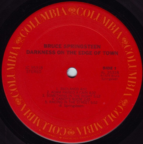 Bruce Springsteen : Darkness On The Edge Of Town (LP, Album, Gol)