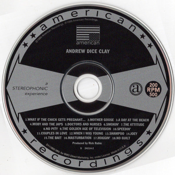 Andrew Dice Clay* : Dice (CD, Album, Club, RE)