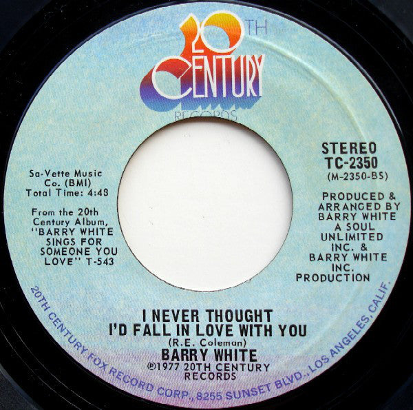 Barry White : It's Ecstasy When You Lay Down Next To Me (7", Single, Styrene, Ter)