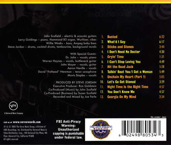 John Scofield : That's What I Say (John Scofield Plays The Music Of Ray Charles) (CD, Album)