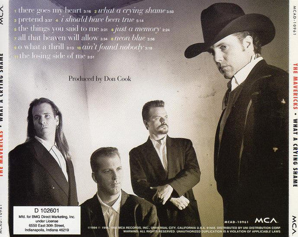 The Mavericks : What A Crying Shame (CD, Album, Club)