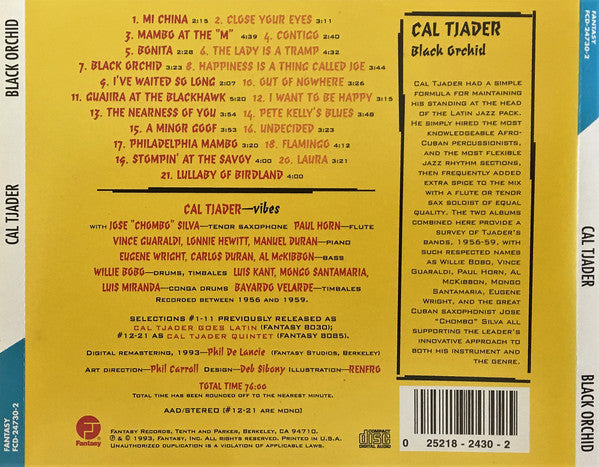 Cal Tjader : Black Orchid (CD, Album, Comp)