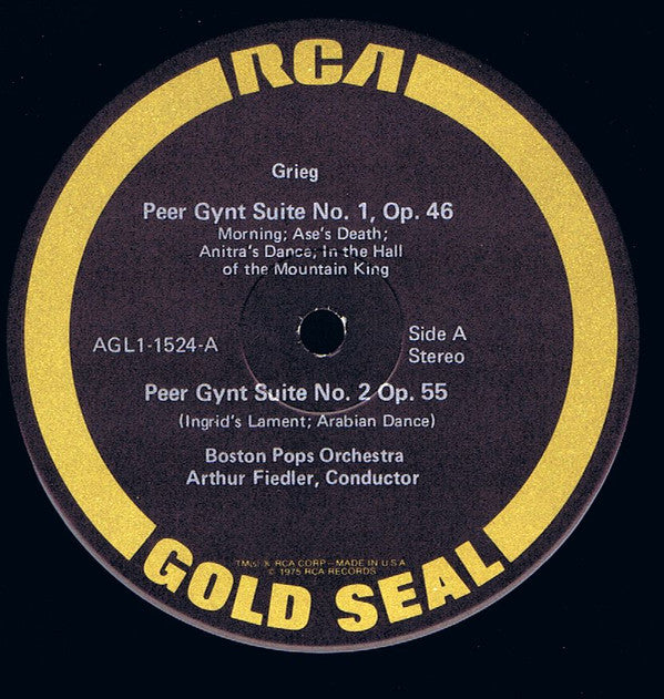 Grieg* / Eileen Farrell, Arthur Fiedler, Boston Pops* : Peer Gynt Suites Nos. 1 & 2 / Lyric Suite (LP, RE, RM, Ind)