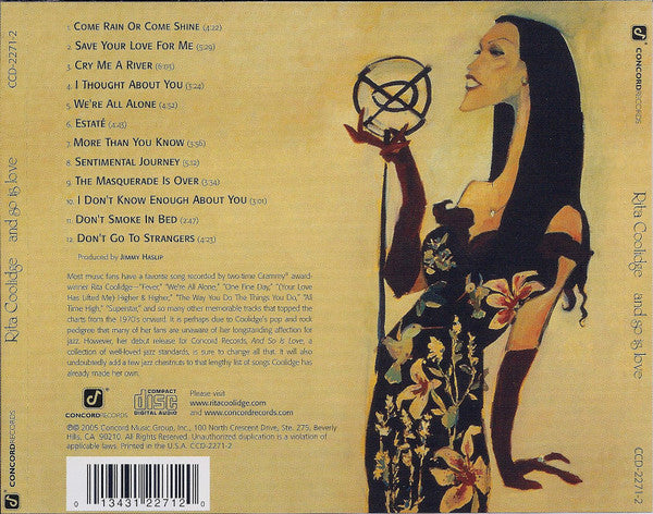 Rita Coolidge : And So Is Love (CD, Album)
