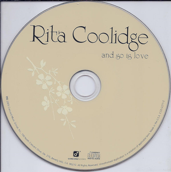 Rita Coolidge : And So Is Love (CD, Album)