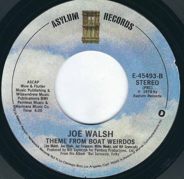 Joe Walsh : Life's Been Good (7", Single, Styrene, PRC)