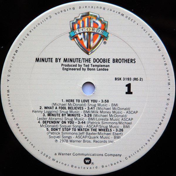 The Doobie Brothers : Minute By Minute (LP, Album, San)