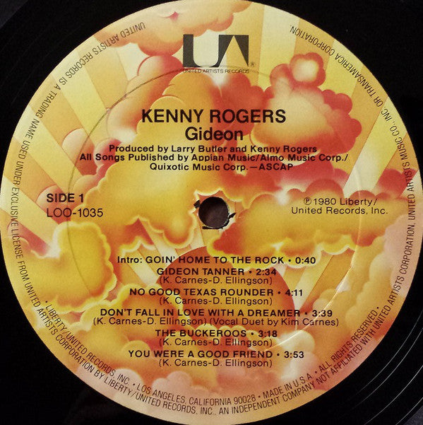 Kenny Rogers : Gideon (LP, Album)