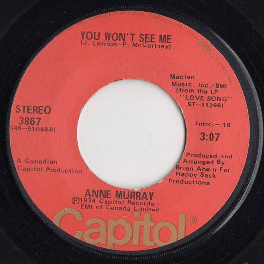 Anne Murray : You Won't See Me (7", Single, Jac)