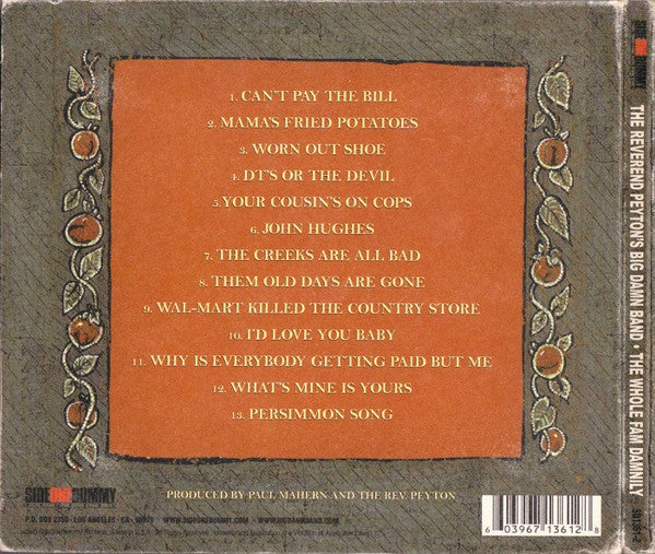 Reverend Peyton's Big Damn Band* : The Whole Fam Damnily (CD, Album, Dig)