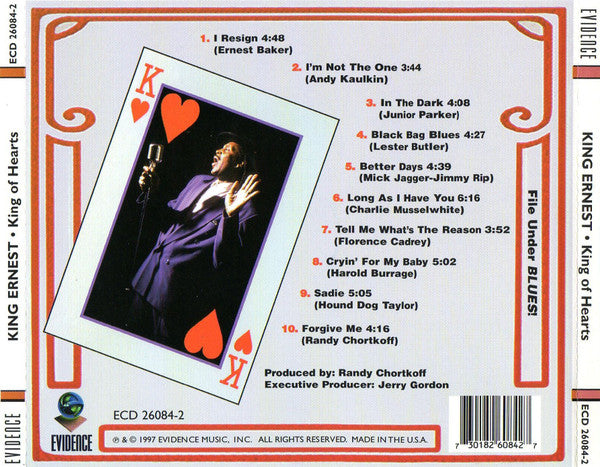 King Ernest : King Of Hearts (CD, Album)