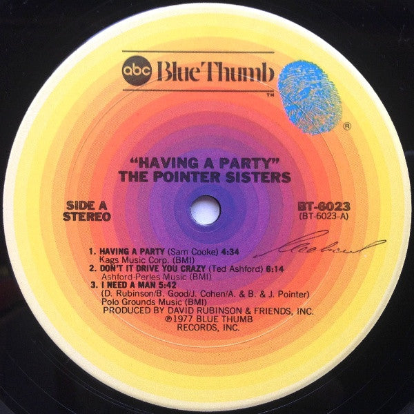 Pointer Sisters : Having A Party (LP, Album, San)