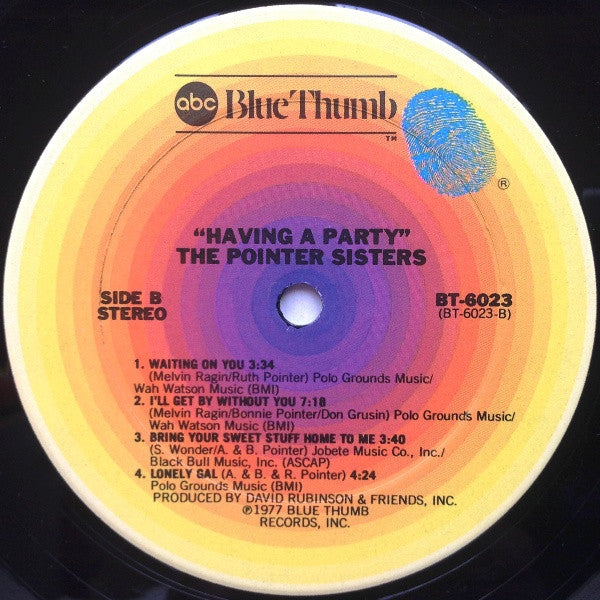 Pointer Sisters : Having A Party (LP, Album, San)