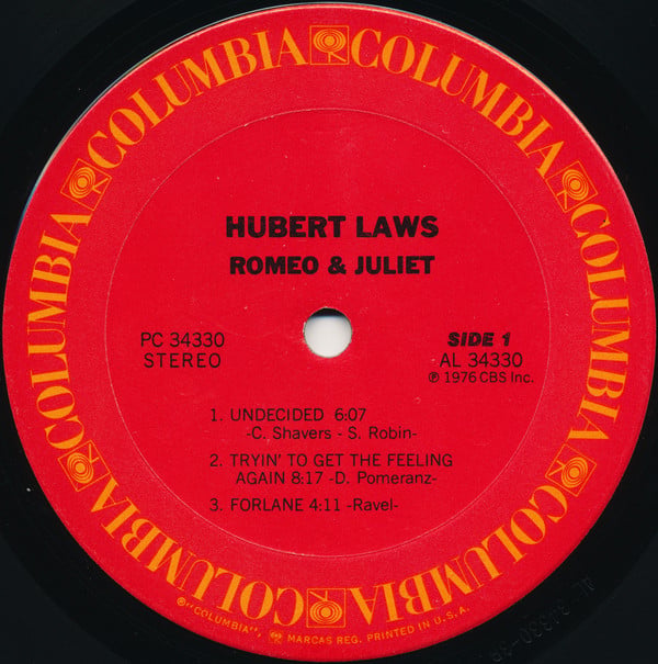 Hubert Laws : Romeo & Juliet (LP, Album, Ter)