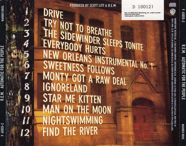 R.E.M. : Automatic For The People (CD, Album, Club, BMG)