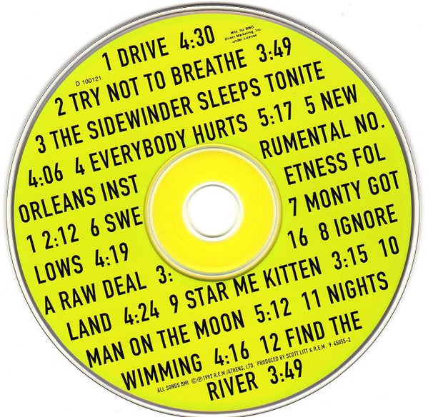 R.E.M. : Automatic For The People (CD, Album, Club, BMG)
