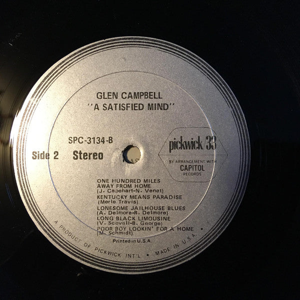 Glen Campbell : A Satisfied Mind (LP, Comp)