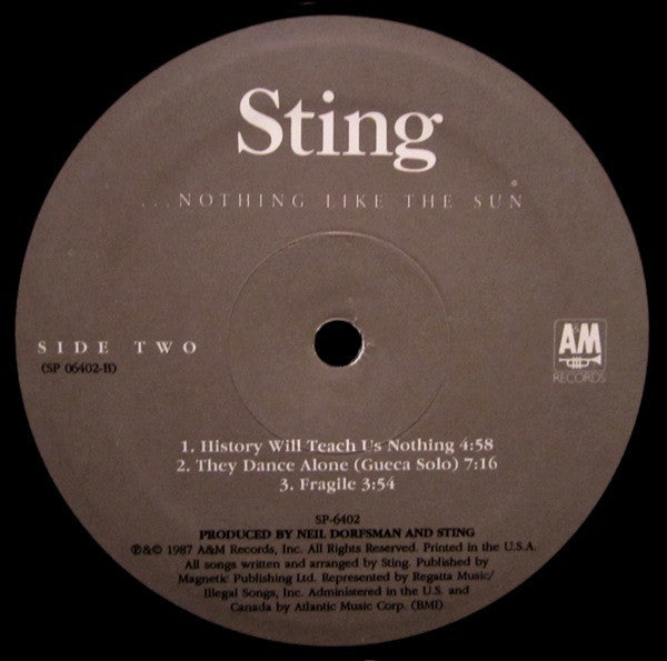 Sting : ...Nothing Like The Sun (2xLP, Album)