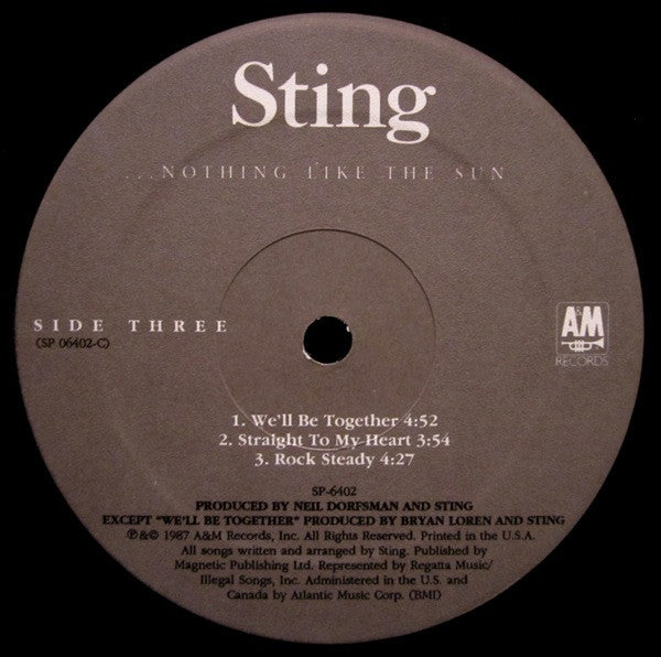 Sting : ...Nothing Like The Sun (2xLP, Album)