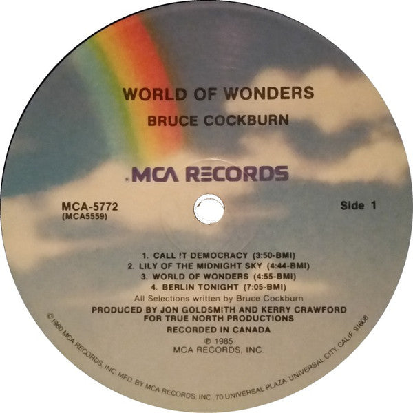 Bruce Cockburn : World Of Wonders (LP, Album, RE, Pin)