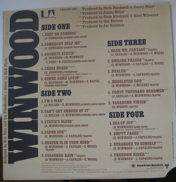 Steve Winwood : Winwood (2xLP, Comp, RE, Phi)