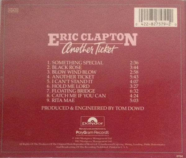 Eric Clapton : Another Ticket (CD, Album, RE)