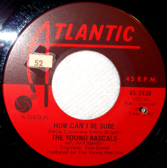 The Young Rascals : How Can I Be Sure / I'm So Happy Now (7", Single, PL )