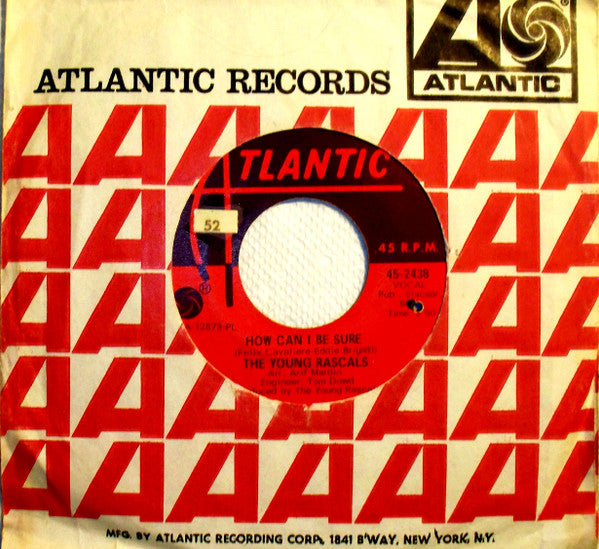 The Young Rascals : How Can I Be Sure / I'm So Happy Now (7", Single, PL )