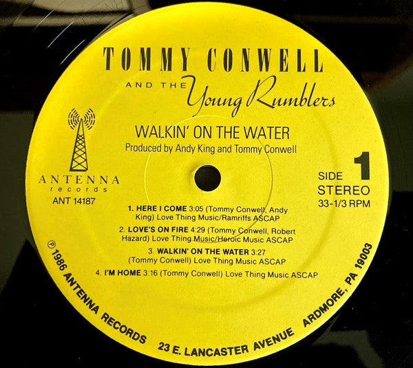 Tommy Conwell And The Young Rumblers : Walkin' On The Water (LP, Album, San)