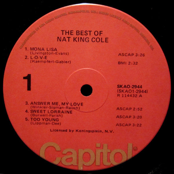 Nat King Cole : The Best Of Nat King Cole (LP, Comp, Club, RE, RCA)