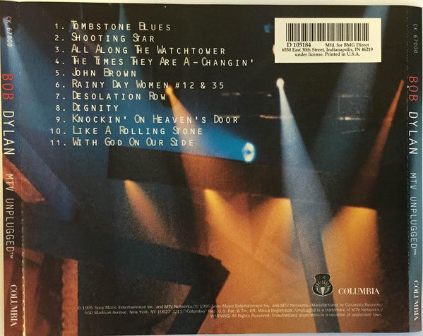 Bob Dylan : MTV Unplugged (CD, Album, Club)
