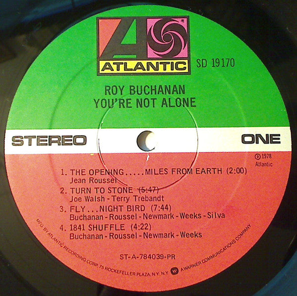 Roy Buchanan : You're Not Alone (LP, Album, PR )