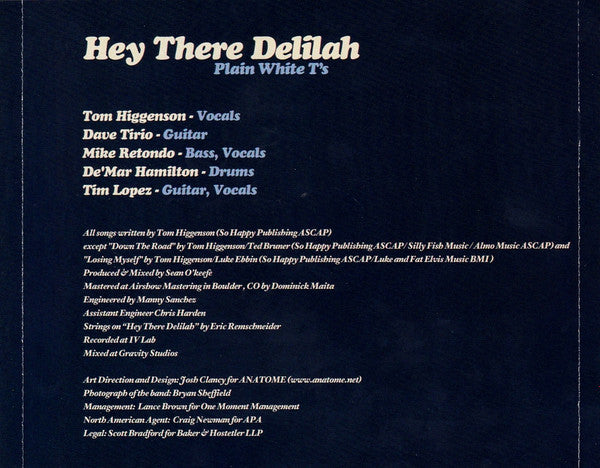 Plain White T's : Hey There Delilah (CD, Enh, Ltd)