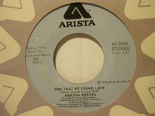 Martha Reeves : Higher And Higher / Now That We Found Love (7", Single)