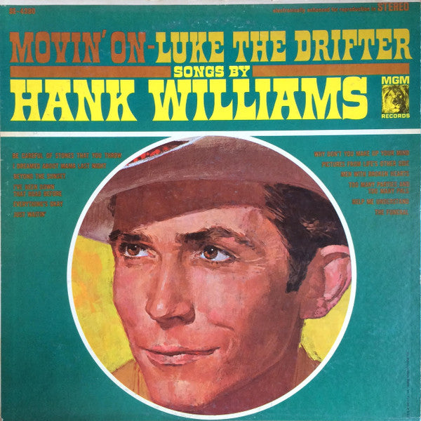 Hank Williams : Movin' On - Luke The Drifter (LP, Comp, Club, RE)