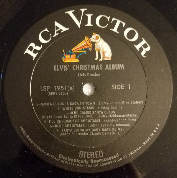 Elvis Presley : Elvis' Christmas Album (LP, Album, RE, Roc)