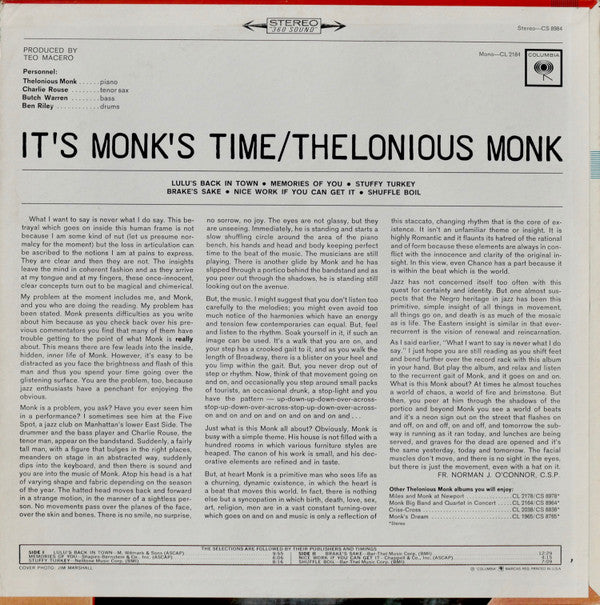 Thelonious Monk : It's Monk's Time (LP, Album, 2-e)