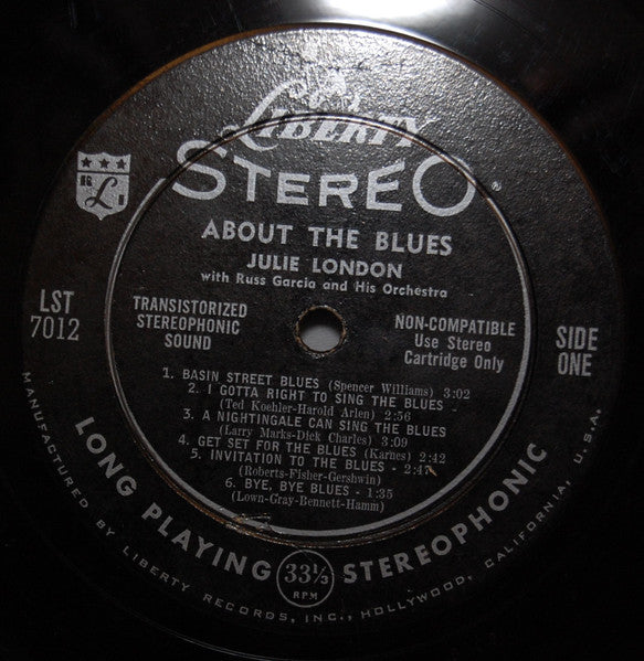 Julie London : About The Blues (LP, Album)