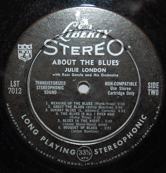 Julie London : About The Blues (LP, Album)