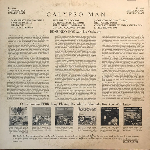 Edmundo Ros And His Orchestra* : Calypso Man (LP, Album)