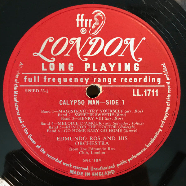 Edmundo Ros And His Orchestra* : Calypso Man (LP, Album)