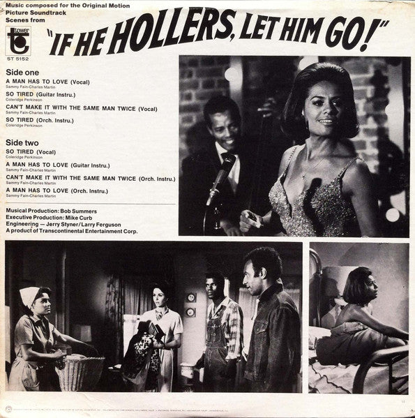 Various : If He Hollers, Let Him Go (Music Composed For The Original Motion Picture Soundtrack) (LP, Album)