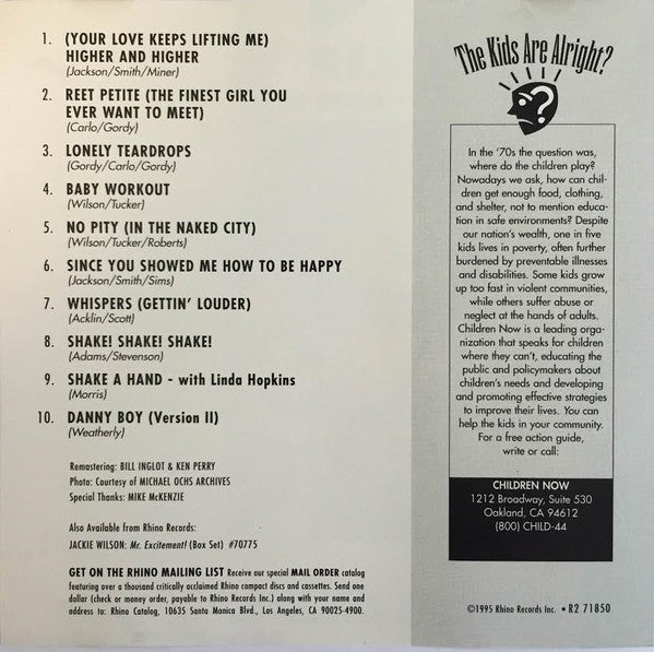 Jackie Wilson : Higher And Higher (CD, Comp)
