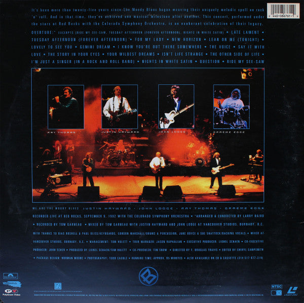 The Moody Blues : A Night At Red Rocks With The Colorado Symphony Orchestra (Laserdisc, 12", Album, NTSC, CLV)