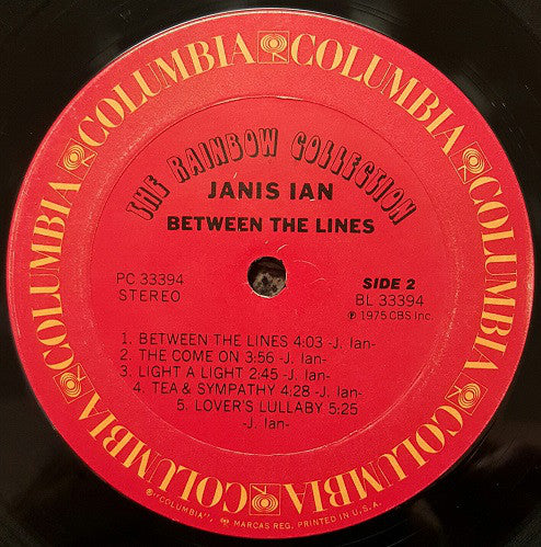 Janis Ian : Between The Lines (LP, Album, Ter)