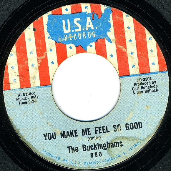 The Buckinghams : Kind Of A Drag / You Make Me Feel So Good (7", Single, Styrene, Bla)